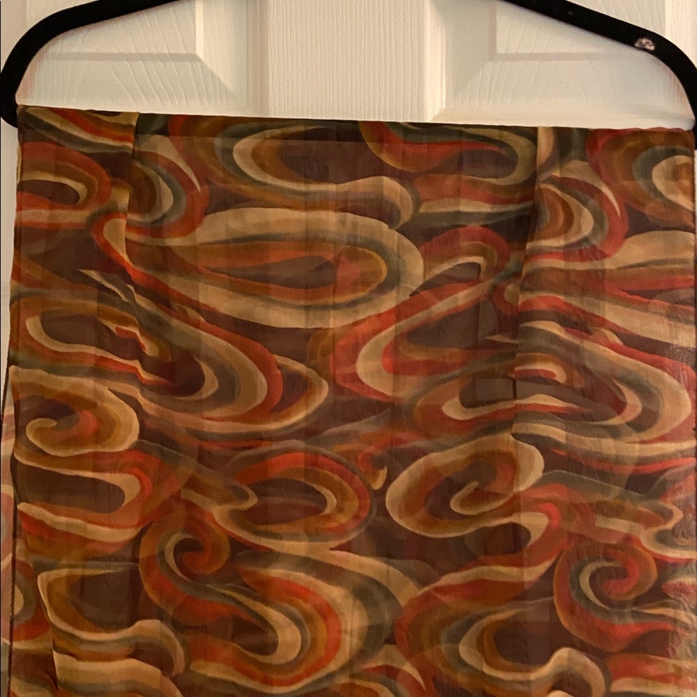Swirled Pattern Sheer Scarf - Picture 4 of 5